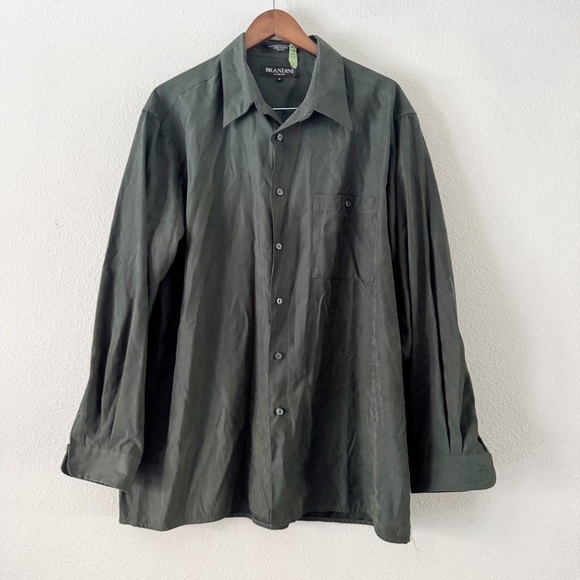 Vintage Brandini Size XL Soft Oversize Button Up Chessy Aesthetic Streetwear - Picture 1 of 12